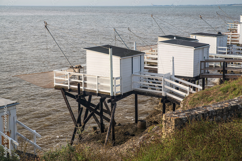 Fishing hut by the sea in Royan, France Fishing hut by the sea in Royan, France