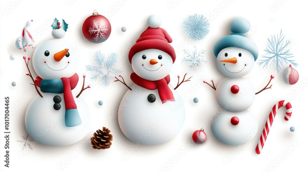 A cute Christmas clipart set with hand-drawn snowmen, candy canes, and ornaments, perfect for holiday cards. A cute Christmas clipart set with hand-drawn snowmen, candy canes, and ornaments, perfect for holiday cards.