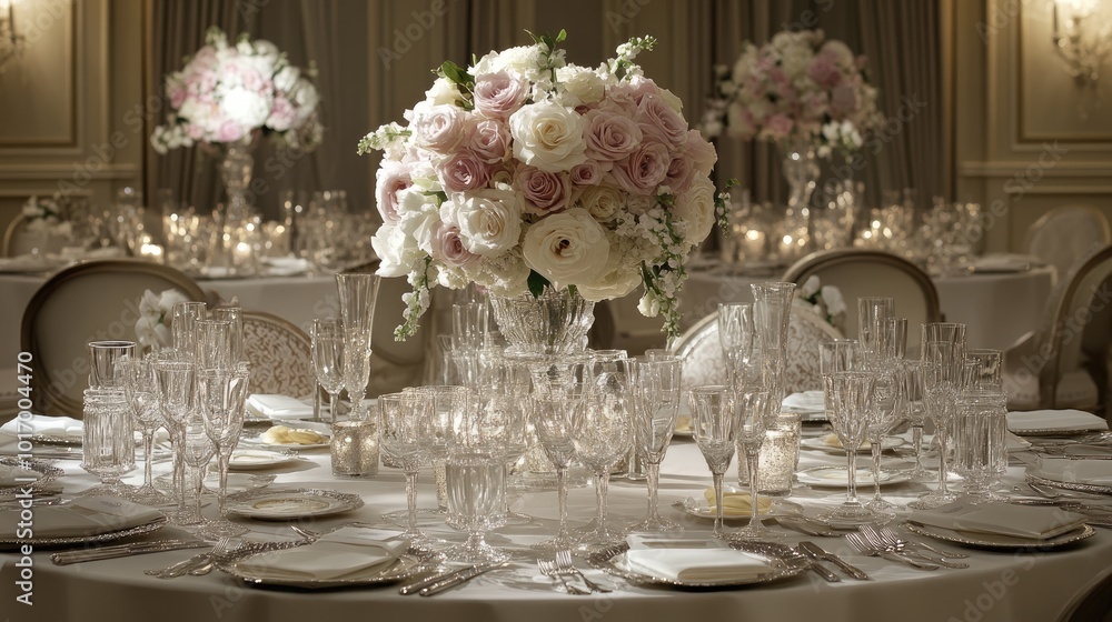 Elegant Floral Wedding Table Setting Elegant Floral Wedding Table Setting