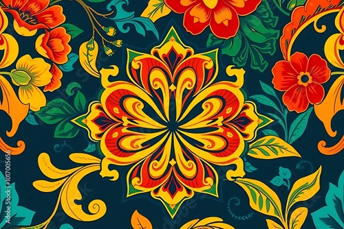 set of seamless patterns with flowers