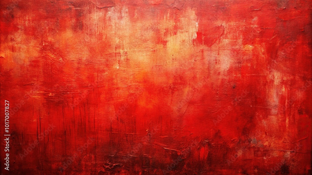 Abstract oil painting red background with texture and splash look Reflected