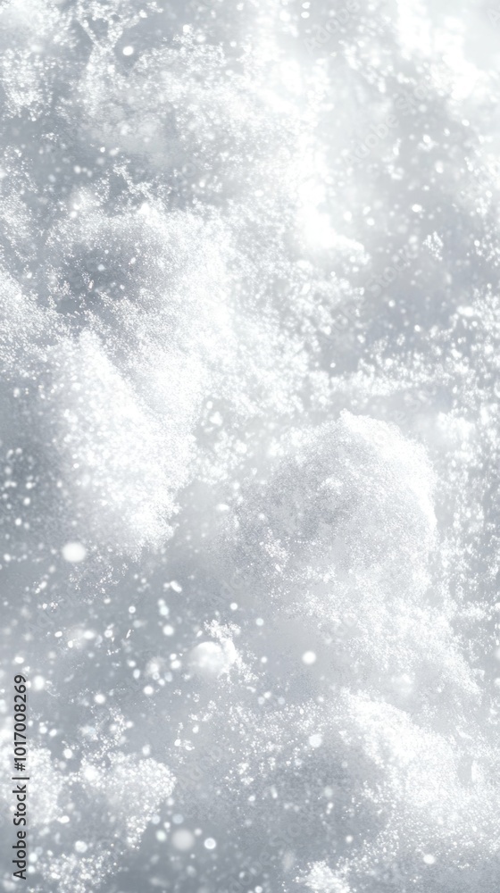 Close-up view of sparkling snow texture with fine ice crystals for winter smartphone wallpaper Close-up view of sparkling snow texture with fine ice crystals for winter smartphone wallpaper