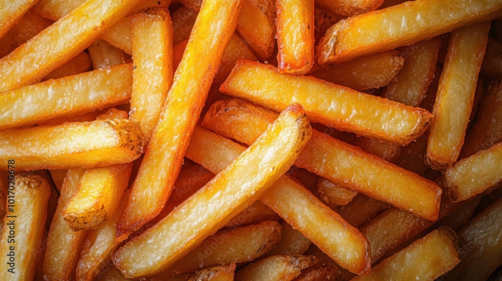 A close up of french fries with a lot of detail A close up of french fries with a lot of detail