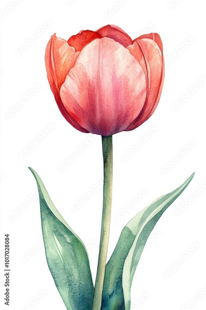 Beautiful pink tulip flower on a white isolated background. Beautiful pink tulip flower on a white isolated background.