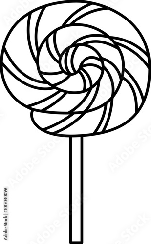 lollipop sweet dessert outline coloring