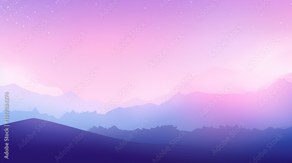 Stunning Gradient Landscape: Serene Purple and Pink Mountain Horizon Background Stunning Gradient Landscape: Serene Purple and Pink Mountain Horizon Background