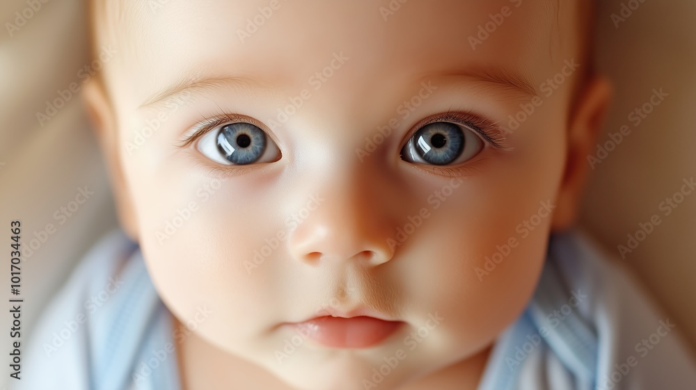 Happy baby smiling against a warm, golden bokeh background, creating a soft and joyful atmosphere. Happy baby smiling against a warm, golden bokeh background, creating a soft and joyful atmosphere.