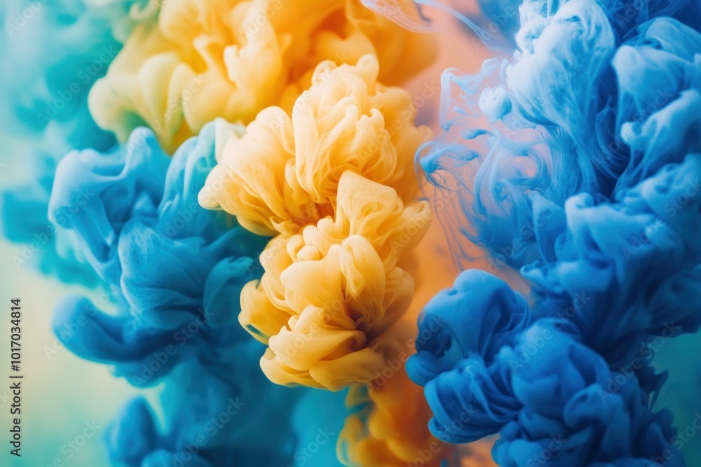 Fototapeta premium Colorful Ink Swirls in Vibrant Display