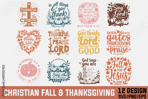 Fall, Thanksgiving, Christian SVG Bundle