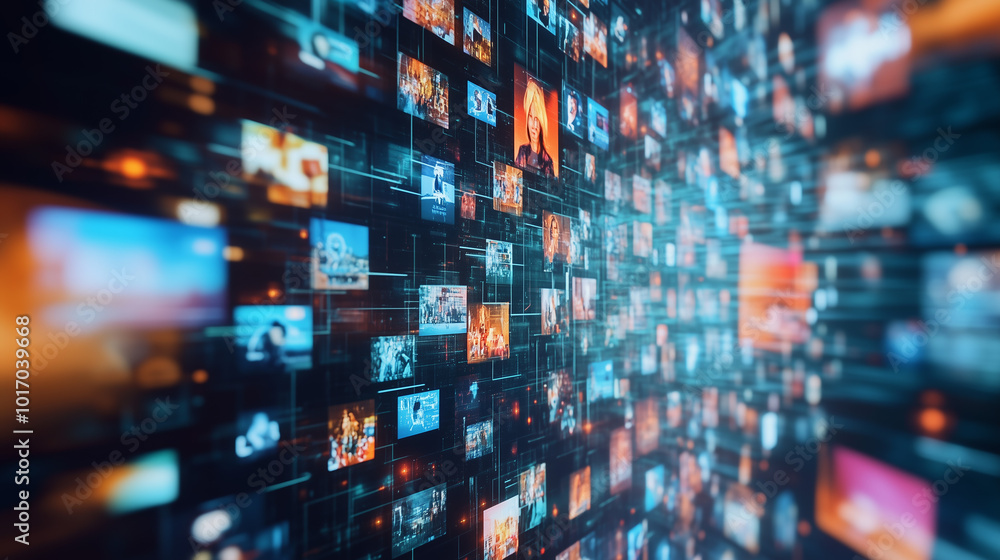 Captivating visual display showcasing social engagement and video streaming
Captivating visual display showcasing social engagement and video streaming
