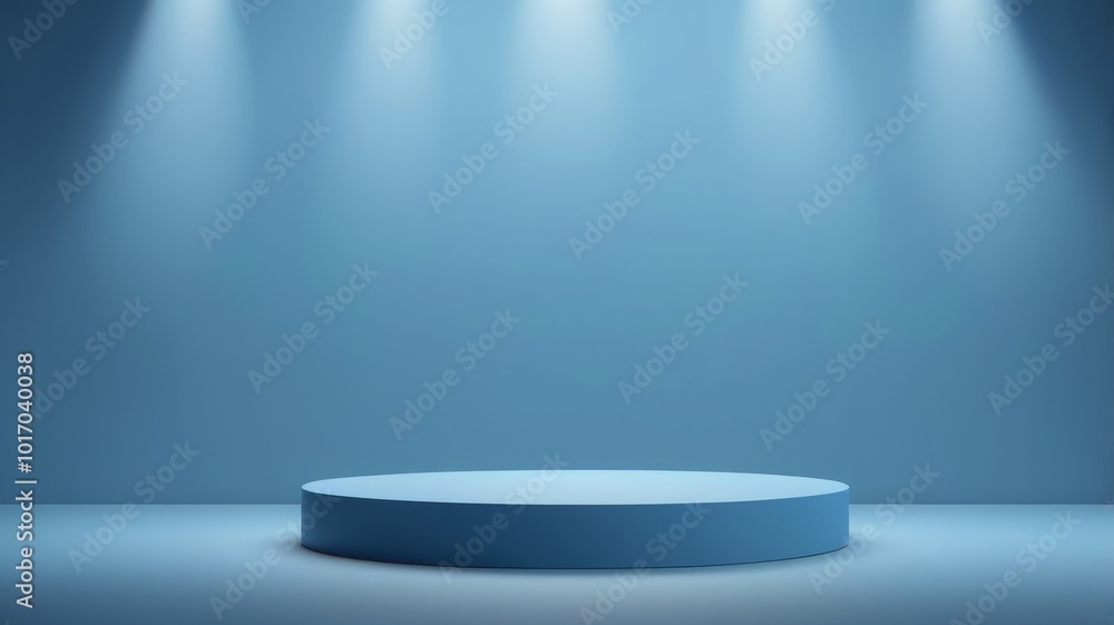 blue podium for product display blue podium for product display
