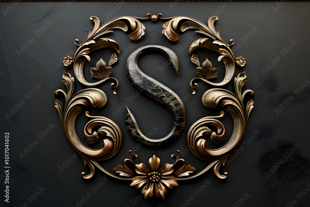 Elegant Monogram Design Featuring an Ornate Elegant Monogram Design Featuring an Ornate