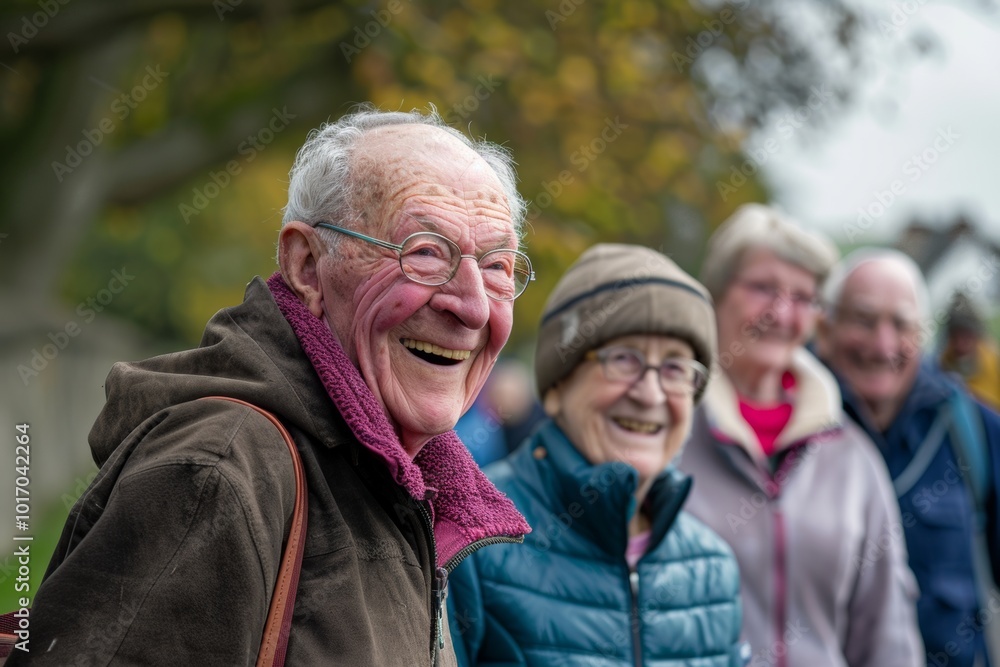 Elderly people in the park. Elderly people in the park.