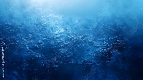 Tranquil Depths of the Ocean: A Serene Blue Underwater Scene