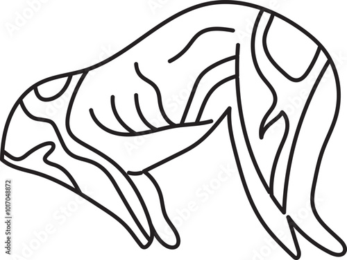 rabbit meat fresh food grocery butcher clipart