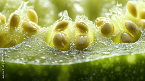 Extreme close-up of a cucum...