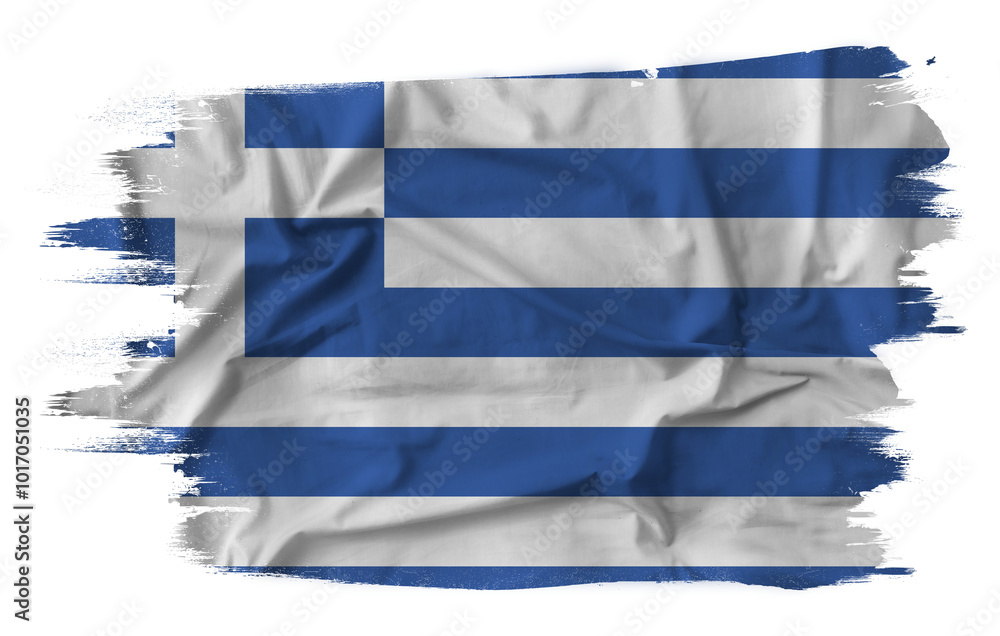 Flag of Greece with fabric texture