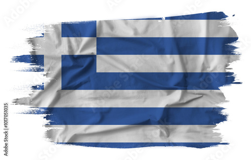 Obraz na płótnie Flag of Greece with fabric texture w salonie