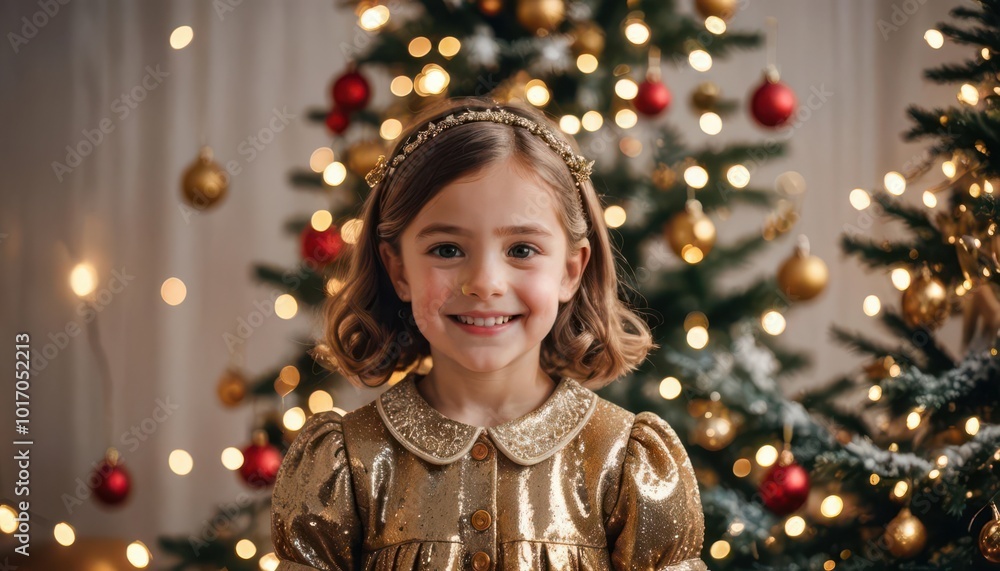 Child in christmas dress Child in christmas dress