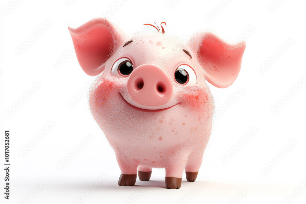Friendly Cartoon Pig for Kids' Books Friendly Cartoon Pig for Kids' Books