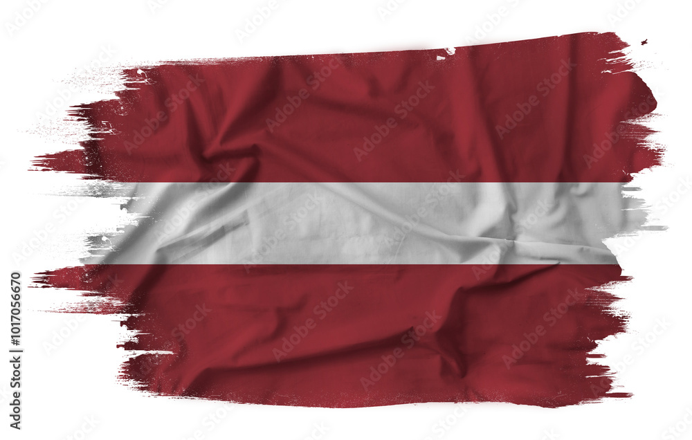Flag of Latvia with fabric texture