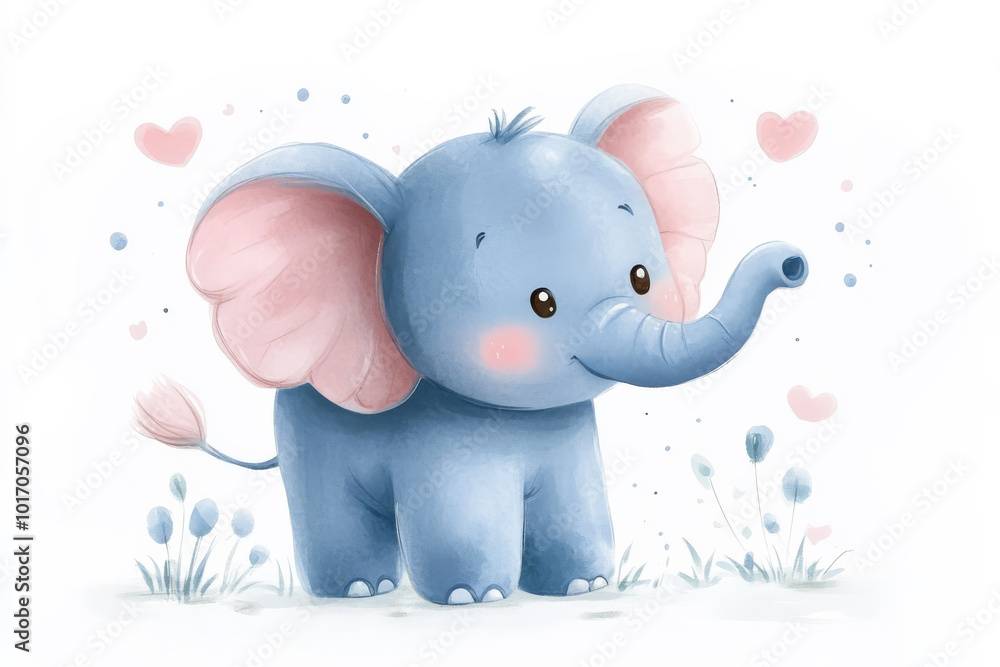 Playful Elephant Cartoon for Jungle-Themed Creations