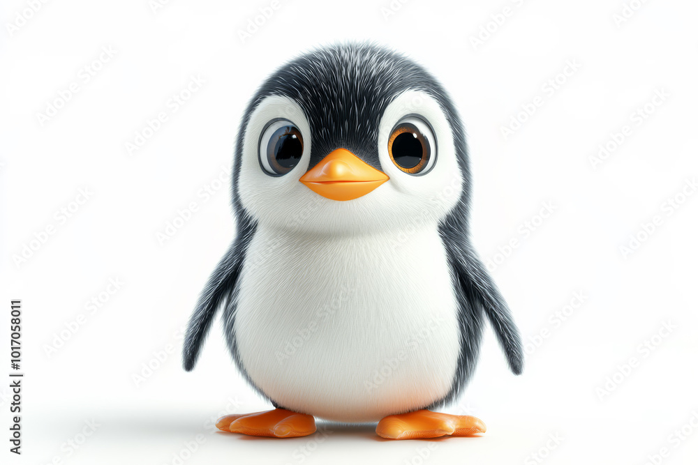 Cheerful Penguin Cartoon Illustration for Children Cheerful Penguin Cartoon Illustration for Children