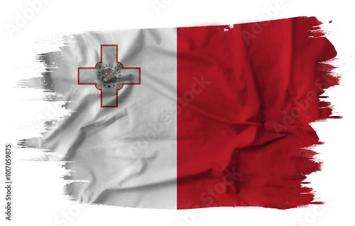 Flag of Malta with fabric texture