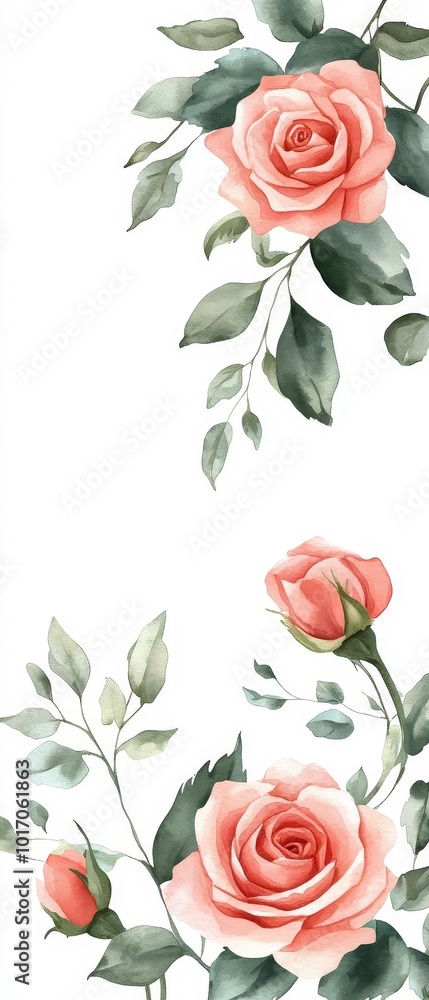 Peach rose bouquet with green leaves on a white isolated background. Peach rose bouquet with green leaves on a white isolated background.