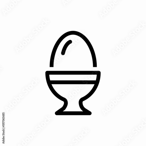 boiled egg icon sign vector