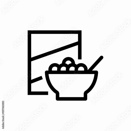 cereal bowl icon sign vector