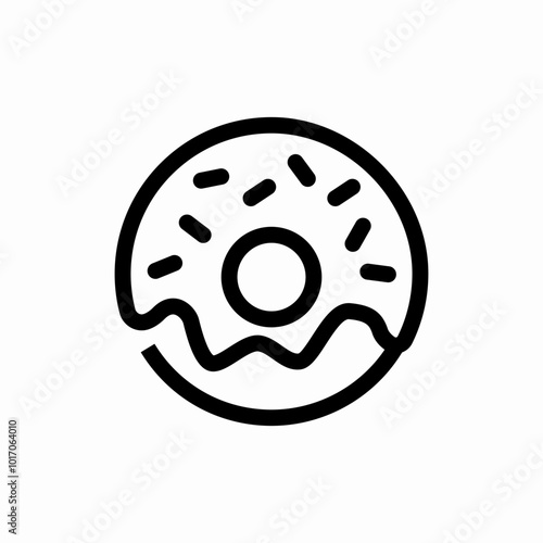 chocolate donut icon sign vector