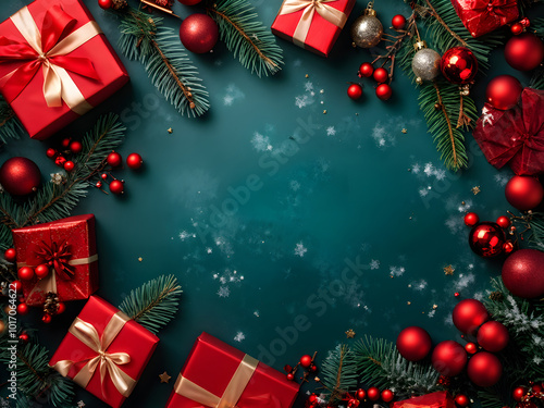 Festive Christmas Backgrounds with Ornaments & Lights | Cozy Holiday Gifts for Designs, Cards, Social Media & Promotions | High-Quality Seasonal Images for a Warm & Joyful Christmas New Year