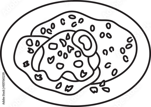 ossobuco milanese italian food outline clipart