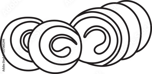 porchetta italian food outline clipart