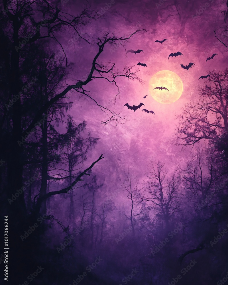 Purple Halloween background with copy space Purple Halloween background with copy space