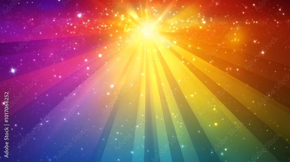 Colorful abstract background with a bright light shining through a starry sky. Colorful abstract background with a bright light shining through a starry sky.