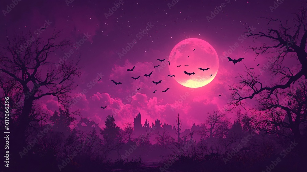 Purple Halloween background with copy space Purple Halloween background with copy space