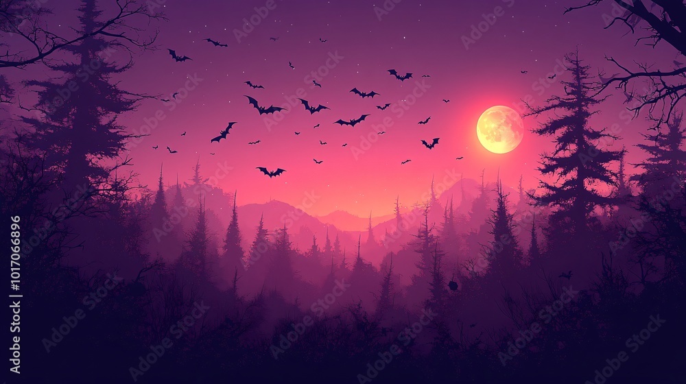 Purple Halloween background with copy space Purple Halloween background with copy space