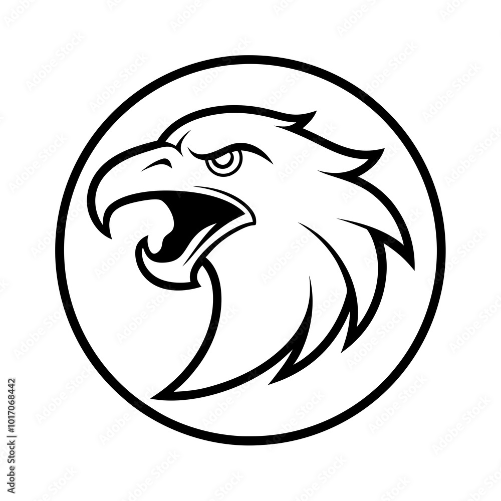 eagle head silhouette vector illustration eagle head silhouette vector illustration