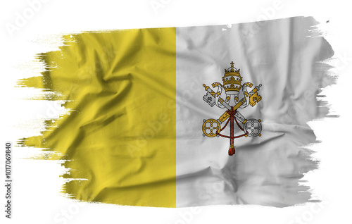 Obraz na płótnie Flag of Vatican with fabric texture w salonie