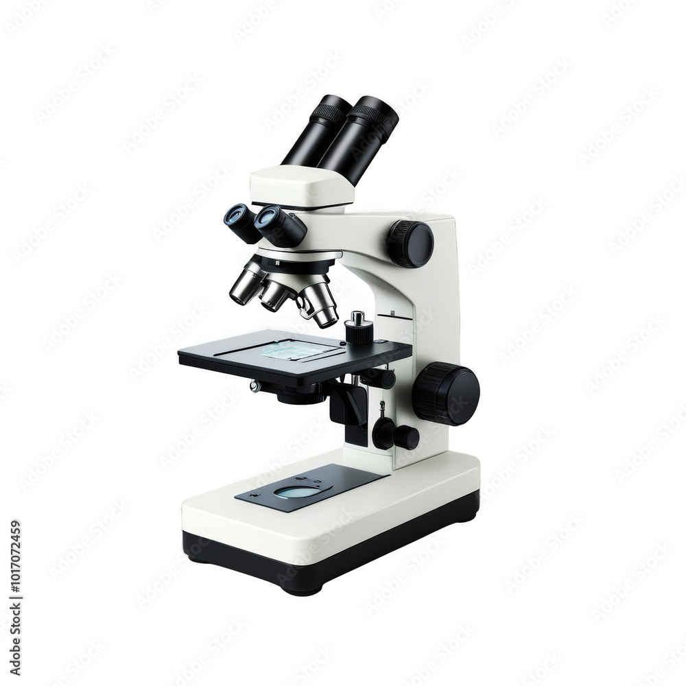 Scientific White and Black Microscope for Lab Designs Scientific White and Black Microscope for Lab Designs