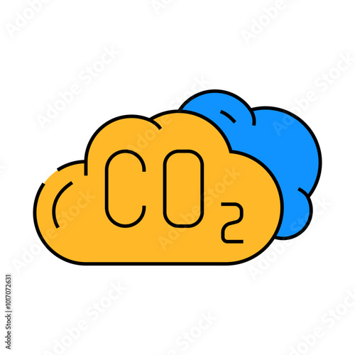emissions co2 esg line icon vector. emissions co2 esg sign. isolated symbol illustration