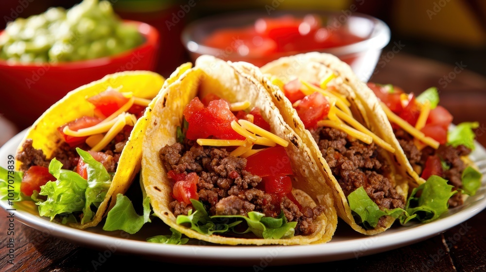 Delicious Beef Tacos with Fresh Toppings for a Flavorful Mexican Meal Delicious Beef Tacos with Fresh Toppings for a Flavorful Mexican Meal