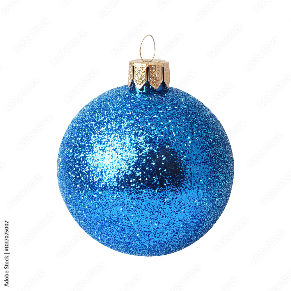 Christmas Blue Glitter Ball Isolated on Transparent Background Christmas Blue Glitter Ball Isolated on Transparent Background
