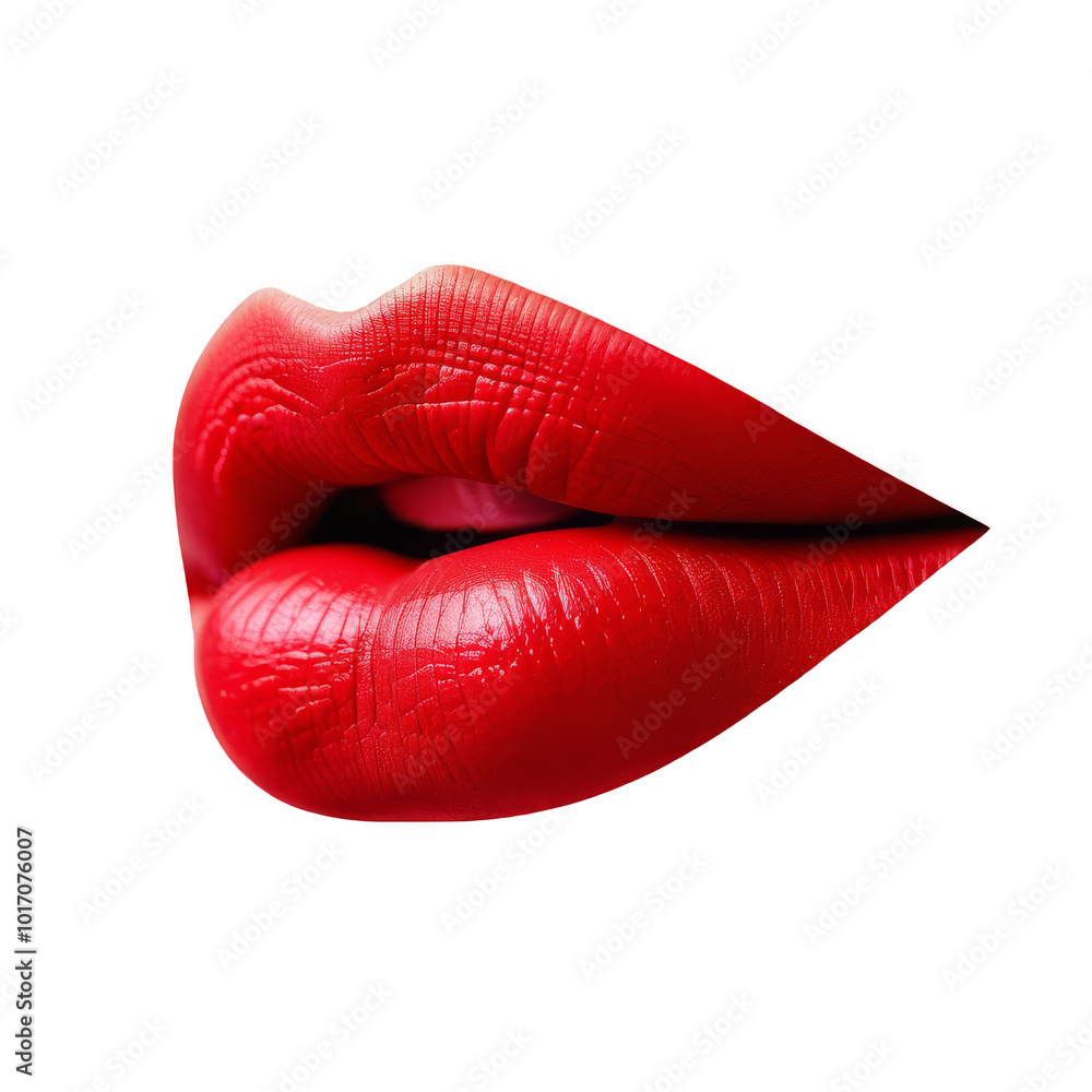 Lipstick on Woman's Lips Side View for Fashion Design