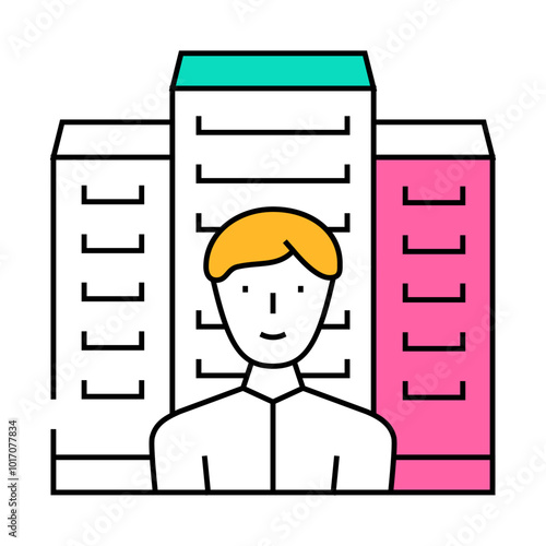 corporate esg line icon vector. corporate esg sign. isolated symbol illustration