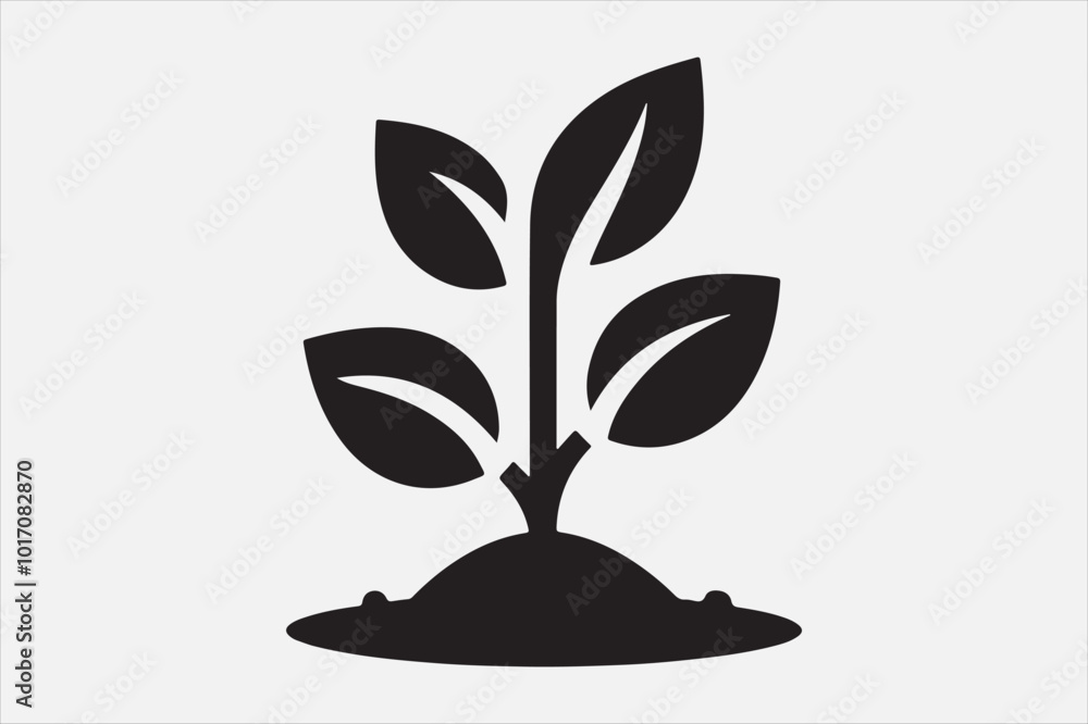 A young plant sprout emerging from the soil. A young plant sprout emerging from the soil.