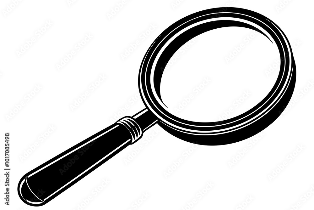 magnifying glass silhouette vector illustration magnifying glass silhouette vector illustration