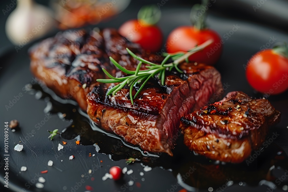 Juicy Grilled Steak with Fresh Tomatoes and Herbs Juicy Grilled Steak with Fresh Tomatoes and Herbs